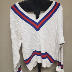 Kenneth Gordon New Orleans Men's Size Large Multi-Color Knit V-neck Sweater